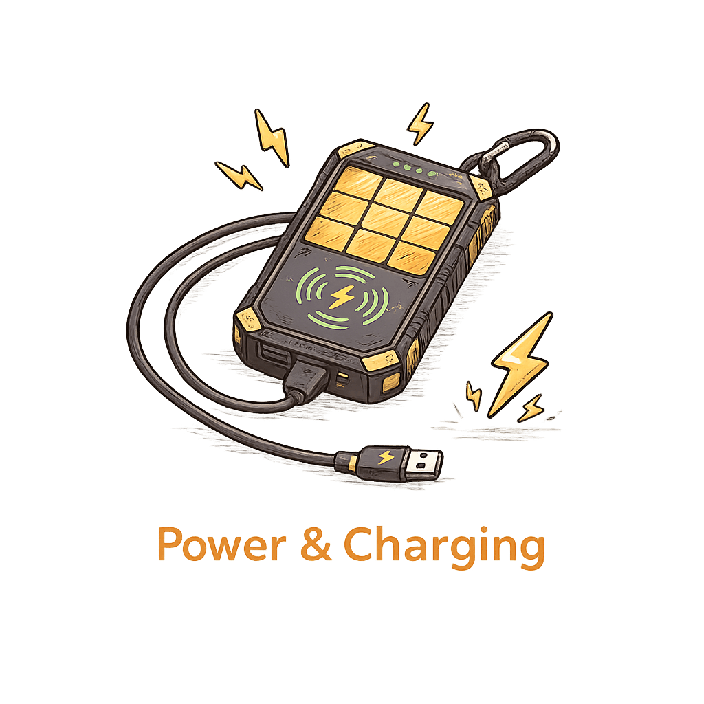 Mini Emergency Solar Power Bank with Wireless Charging