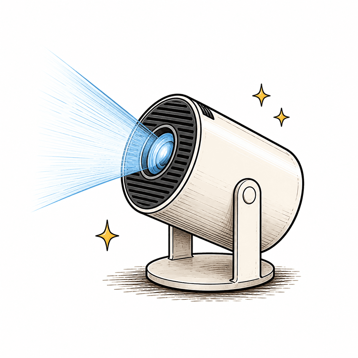 HY300Pro Portable Mini HD Projector — Same-Screen